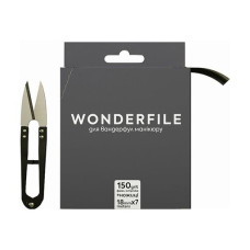 Чорний файл-стрічка для пилки 160х18 -150 гріт + ножиці  пряма стандарт