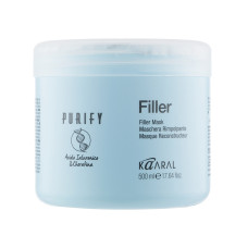 Kaaral Filler маска з кератином і гіалуроновою кислотою для зневодненого, млявого і схильного до ламкості волосся 500 мл Kaaral Filler маска з кератином і гіалуроновою кислотою для зневодненого, млявого і схильного до ламкості волосся 500 мл
