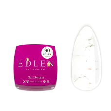 Гель для нарощування нігтів Edlen Builder Gel Flower Yogurt №90, молочний із сухоцвітами, 15 мл