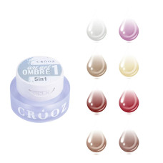 Crooz Набір гель-фарб 5 в 1 Art Gel Ombre 8 шт + скретч ручка з губками
