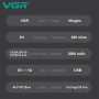 Акумуляторна машинка для стрижки волосся VGR V-013 Green з LED-дисплеєм, 8 насадок, 2000 mAh