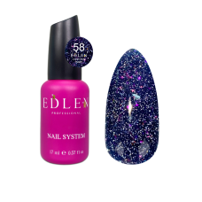 58 Камуфлююча база Cover base Flash Edlen 17 ml. new Світловідбиваючий синьо- чорний