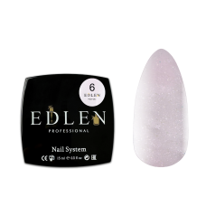 06 Гель з акрилом Poly gel Edlen 15 ml. new  Рожевий із рожевим шиммером