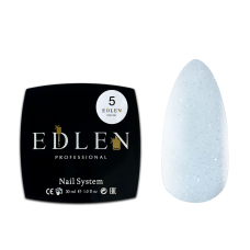 05 Гель з акрилом Poly gel Edlen 30 ml. new  Молочний із золотим шиммером