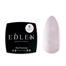 06 Гель з акрилом Poly gel Edlen 30 ml. new  Рожевий із рожевим шиммером