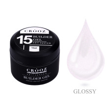 Crooz Гель для нарощування №15 Shimmer Snow 15 мл