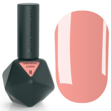 UNIVERSAL COVER GEL 8 Victoria Avdeeva — Персиковий нюд рідкий акрігель (ліквід гель) для моделювання та зміцнення