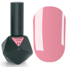 UNIVERSAL COVER GEL 11 Victoria Avdeeva — М’який рожевий рідкий акрігель (ліквід гель) для моделювання та зміцнення