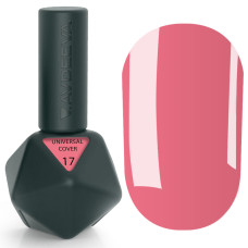 UNIVERSAL COVER GEL 17 Victoria Avdeeva — Глибокий рожевий рідкий акрігель (ліквід гель) для моделювання та зміцнення