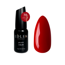 076 Гель-лак Edlen Color 9ml. Класичний червоний NEW