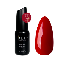 077 Гель-лак Edlen Color 9ml. Соковитий червоний NEW