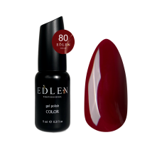 080 Гель-лак Edlen Color 9ml. Бордово-сливовий NEW