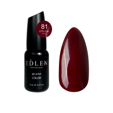 081 Гель-лак Edlen Color 9ml. Вишневий NEW