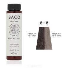 8.18 BACO COLOR GLAZE  світлий блондин попелясто-коричневий 60 мл
