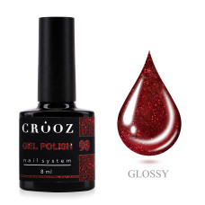Crooz Гель-лак №090  Ruby Flame насичений червоний, 8 мл