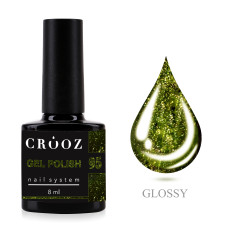 Crooz Гель-лак №095 Tourmaline Light світло-зелений з хромовим відблиском 8 мл