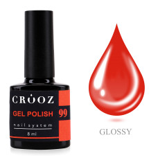 Crooz Гель-лак №099 коралово-червоний 8 мл