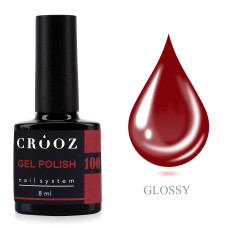 Crooz Гель-лак №100 винно-червоний 8 мл