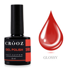 Crooz Гель-лак №101 класичний червоний 8 мл