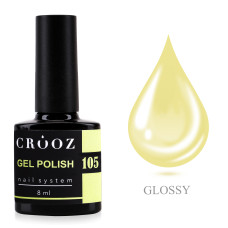 Crooz Гель-лак №105 ванільно-жовтий, 8 мл