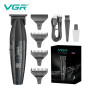 V-640T Тример VGR V-640T BLACK, 3 насадки, LED display, 9000RPM