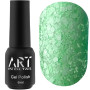 05 Гель-лак ART Bubble №B005 (напівпрозорий зелений з білими пластівцями), 6 мл