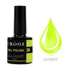 Crooz Гель-лак №30 Неоново-жовто-салатовий 8 мл