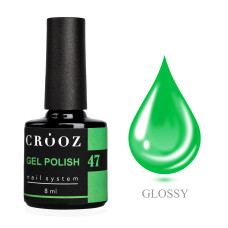 Crooz Гель-лак №47, світло-зелений, 8 мл