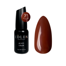 031 Гель-лак Edlen Color 9ml. Рудо-коричневий NEW