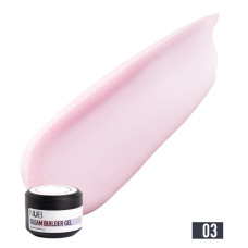 NUB Gleam Builder Gel / Білдер-гель для моделювання нігтів з пластівцями юккі / 12 мл / # 03