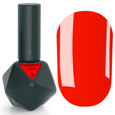 UNIVERSAL GEL NEON 3 Victoria Avdeeva — рідкий акрігель (ліквід гель) неоново-червоного кольору