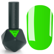 UNIVERSAL GEL NEON 1 Victoria Avdeeva – неоново-зелений рідкий акрігель (ліквід гель)