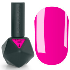 UNIVERSAL GEL NEON 5 Victoria Avdeeva — рідкий акрігель (ліквід гель) неоново-рожевого кольору для моделювання та зміцнення