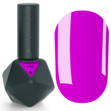 UNIVERSAL GEL NEON 6 Victoria Avdeeva — рідкий акрігель (ліквід гель) неоново-фіолетовий для моделювання та зміцнення