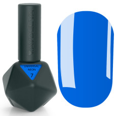 UNIVERSAL GEL NEON 7 Victoria Avdeeva — рідкий акрігель (ліквід гель) неоново-синій для моделювання та зміцнення