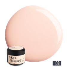 08 NUB Virgin Base Coat / Основа каучукова камуфляжна нового покоління / 30 мл