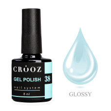 Crooz Гель-лак №38 Світло-аквамариновий, 8 мл