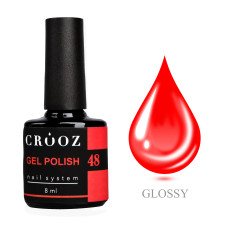 Crooz Гель-лак №48 Неоново-червоний, 8 мл