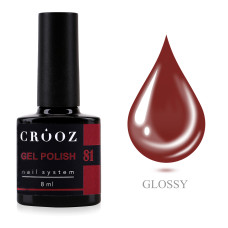 Crooz Гель-лак №81 Бордо‑Вишня, 8 мл