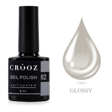 Crooz Гель-лак №82 Світло-сірий, 8 мл