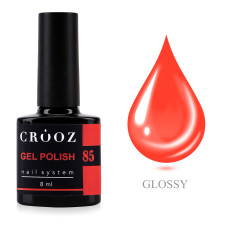 Crooz Гель-лак №85 Яскравий червоний, 8 мл