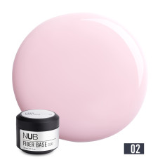 02 NUB Fiber Base Coat / Основа з армувальними волокнами / 30 мл / # 02 Pink