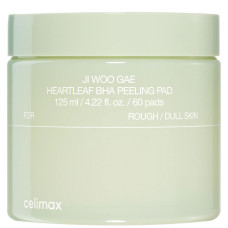 Celimax Ji Woo Gae Heartleaf BHA Peeling Pad очищувальні пілінг-пади з хауттюйнією та BHA кислотами, 60 шт