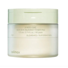 Celimax Ji Woo Gae Cica BHA Blemish Toner Pad пади проти висипань і подразнень з центелою та BHA кислотами, 60 шт
