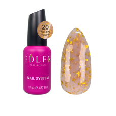 20 Камуфлююча база Cover base Potal Edlen 17 ml. new Світло-коричневий із шматочками золотої потал
