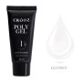 Полігель для нарощування нігтів CROOZ Poly Gel New Formula №1, прозорий