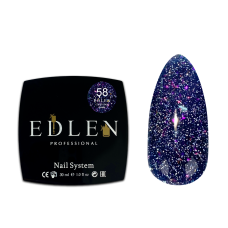 58 Камуфлююча база Cover base Flash Edlen 30 ml. new Світловідбиваючий синьо- чорний