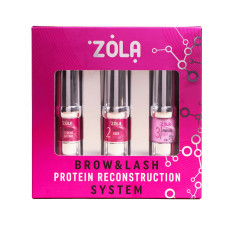 Zola Набір для ламінування  Brow&Lash Protein Reconstruction System 3x10 мл к003
