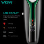 Акумуляторна машинка для стрижки волосся VGR V-010 (Clipper) з LED-дисплеєм, 6 насадок, 2600 mAh