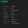 Акумуляторна машинка для стрижки волосся VGR V-010 (Clipper) з LED-дисплеєм, 6 насадок, 2600 mAh